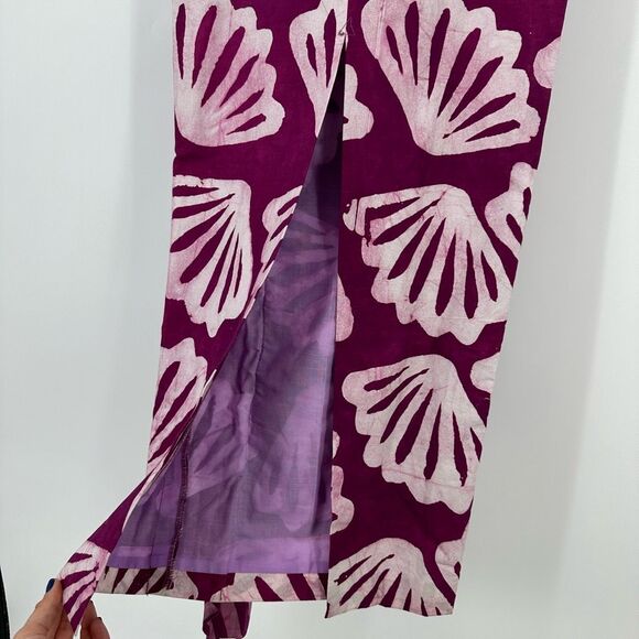 Anthropologie Sika KC Off the shoulder Ruffle Midi Dress Long Bodycone Purple 4 - Picture 13 of 16